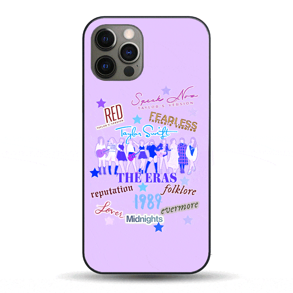The Eras Album Titles LED Phone Case